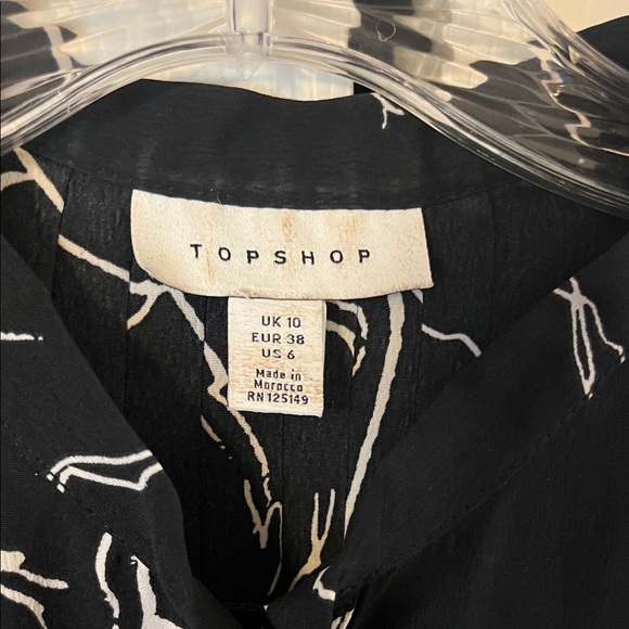 Topshop Black Maxi Dress with White Horse Print - Picture 2 of 6